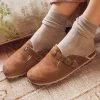 Jones Bootmaker Tan Brown Libby Suede Clogs
