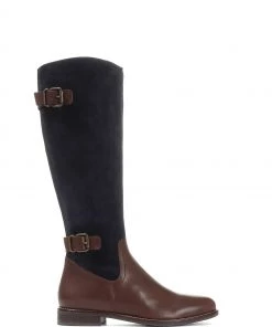 Jones Bootmaker Blue Leather Knee High Boots
