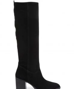 Jones Bootmaker Black Iona Slouch Suede Ladies Knee Boots