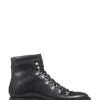 Jones Bootmaker Womens Black Klara Goodyear Welted Leather Hiker Boots