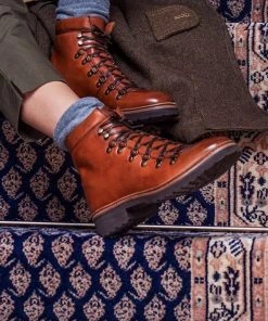 Jones Bootmaker Brown Klara Goodyear Welted Ladies Leather Hiker Boots