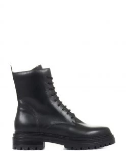 Jones Bootmaker Black Paris Leather Biker Boots