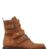 Jones Bootmaker Womens Brown Casimira Buckle Biker Boots