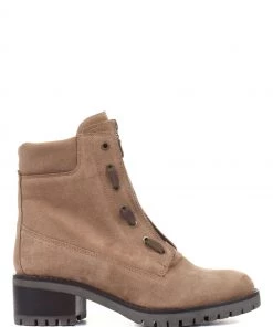 Jones Bootmaker Women's Brown Laili Zip Front Ankle Boots