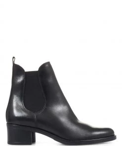 Jones Bootmaker Women's Black Casilda Leather Heeled Chelsea Boots