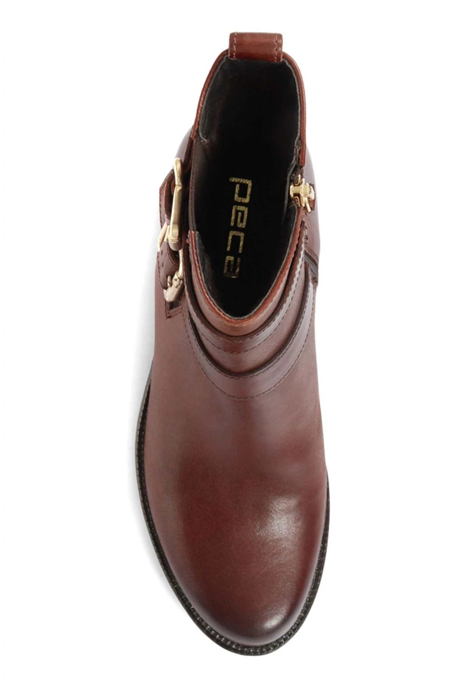 Jones Bootmaker Women's Brown Camelia Leather Buckle Boots 4 Jones Bootmaker Women's Brown Camelia Leather Buckle Boots - Image 4