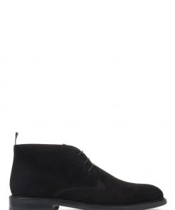 Jones Bootmaker Mens Black Deacon Suede Chukka Boots