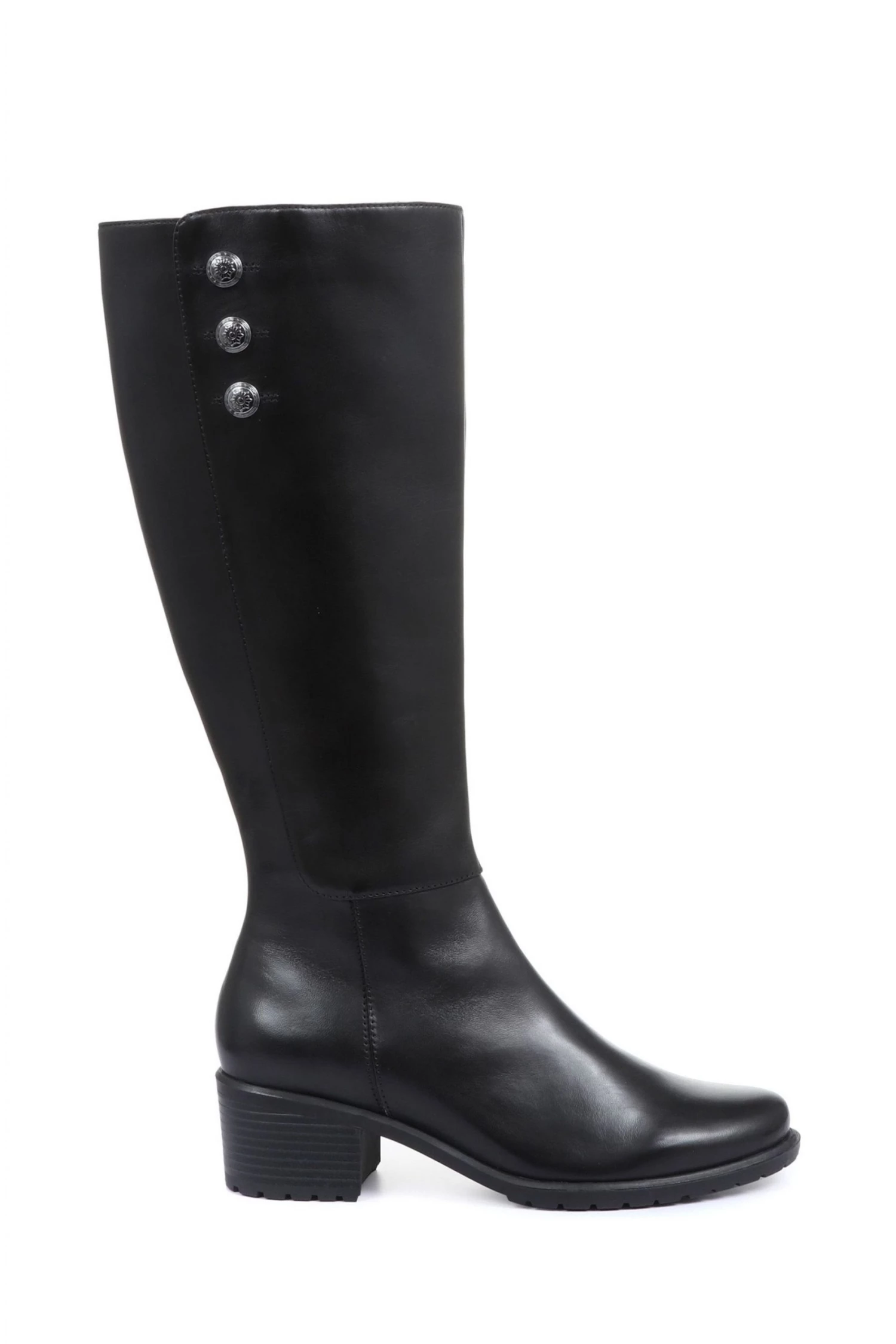Jones Bootmaker Black Grantley Leather Knee High Boots 1 Jones Bootmaker Black Grantley Leather Knee High Boots
