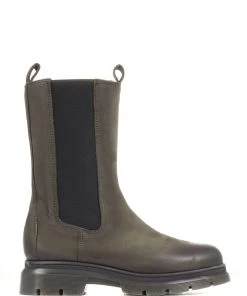 Jones Bootmaker Green Dalida Leather Chelsea Boots