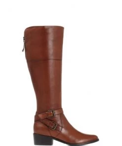 Jones Bootmaker Brown Wide Fit Leather Ladies Knee Boots -Jones Bootmaker Sales unnamed file 1405