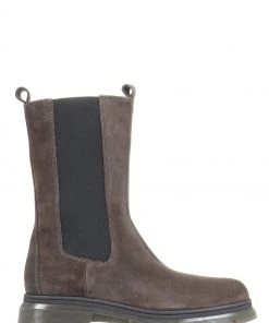 Jones Bootmaker Womens Grey Dalida Leather Chelsea Boots