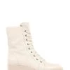 Jones Bootmaker Lauryn White Leather Combat Boots