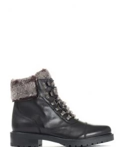 Jones Bootmaker Black Leather Lace-Up Ladies Hiker Boots -Jones Bootmaker Sales unnamed file 1484