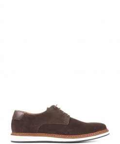 Jones Bootmaker Mens Brown Lowen Leather Suede Casual Lace-Up Shoes