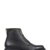 Jones Bootmaker Black Barking Goodyear Welted Leather Ankle Boots