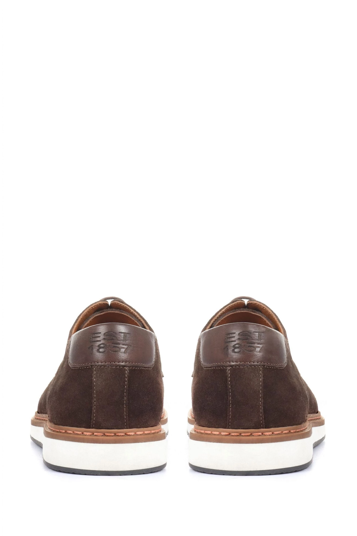 Jones Bootmaker Mens Brown Lowen Leather Suede Casual Lace-Up Shoes 3 Jones Bootmaker Mens Brown Lowen Leather Suede Casual Lace-Up Shoes - Image 3