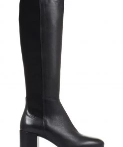 Jones Bootmaker Women's Black Bari Leather Knee-Boots