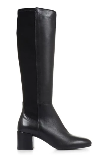 Jones Bootmaker Women's Black Bari Leather Knee-Boots 7 Jones Bootmaker Women's Black Bari Leather Knee-Boots - Image 7
