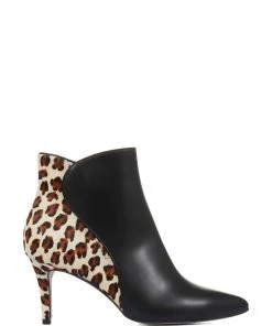Jones Bootmaker Isabella Leather Animal Print Ankle Boots
