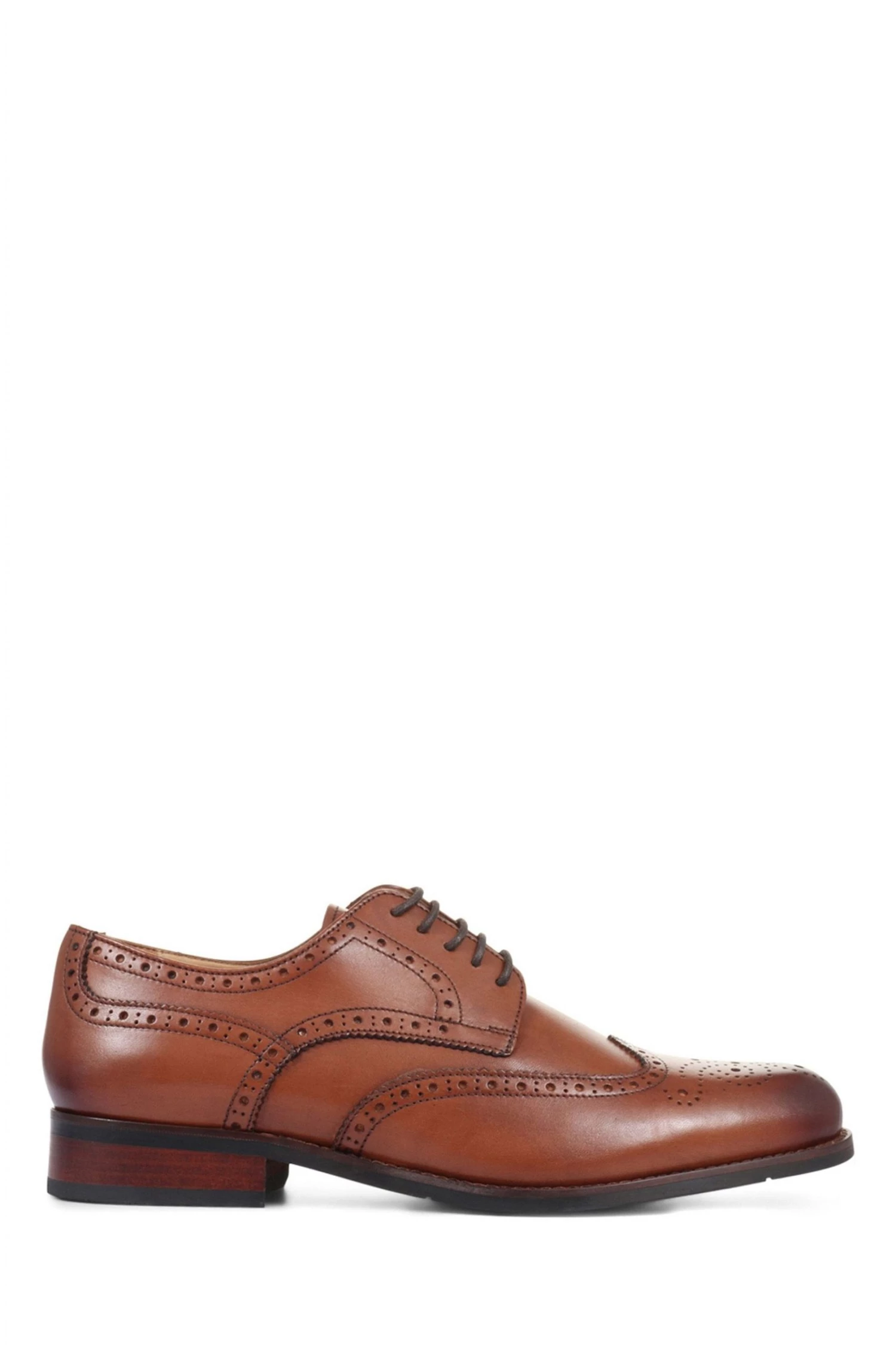 Jones Bootmaker Brown Gents Wide Fit Leather Lace Smart Shoes 2 Jones Bootmaker Brown Gents Wide Fit Leather Lace Smart Shoes - Image 2