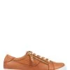 Jones Bootmaker Ladies Brown Padova Leather Lace-Up Trainers