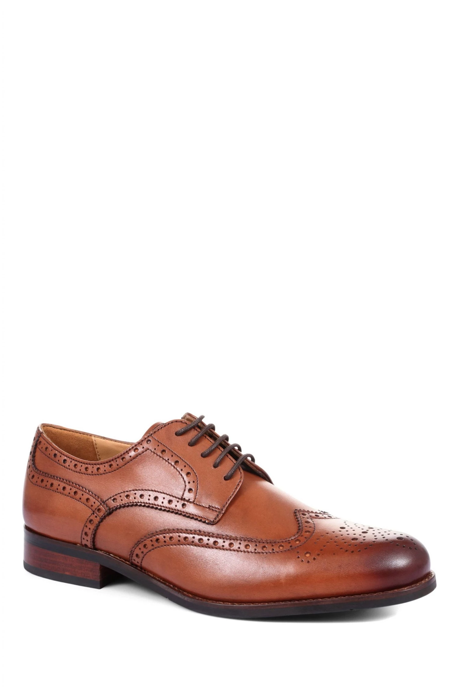 Jones Bootmaker Brown Gents Wide Fit Leather Lace Smart Shoes 3 Jones Bootmaker Brown Gents Wide Fit Leather Lace Smart Shoes - Image 3