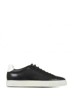 Jones Bootmaker Black Singapore Leather Lace-Up Trainers