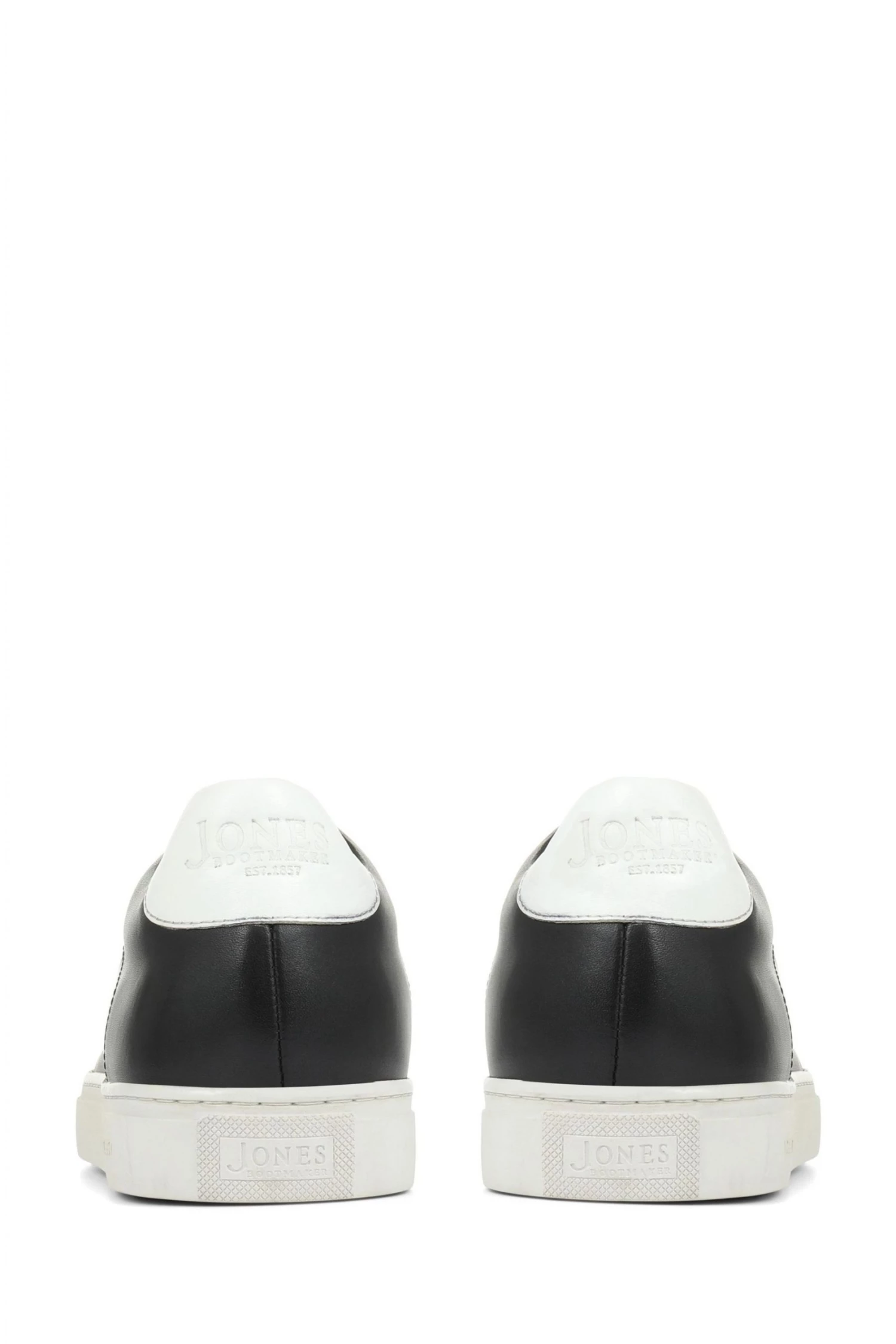 Jones Bootmaker Black Singapore Leather Lace-Up Trainers 4 Jones Bootmaker Black Singapore Leather Lace-Up Trainers - Image 4