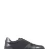 Jones Bootmaker Black Shadwell Retro Leather Trainers