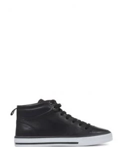 Jones Bootmaker Black Brompton Leather Ladies High Top Trainers 11 Jones Bootmaker Black Brompton Leather Ladies High Top Trainers -Jones Bootmaker Sales unnamed file 1743