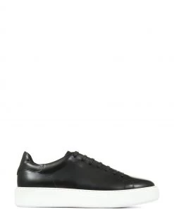 Jones Bootmaker Sultan Black Leather Trainers
