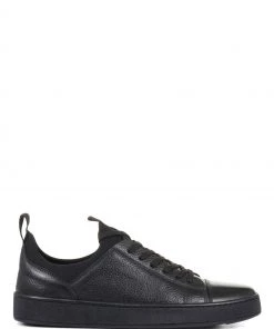 Jones Bootmaker Black Southgate Leather Trainers