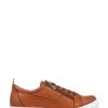 Jones Bootmaker Tan Mila Lace-Up Leather Trainers