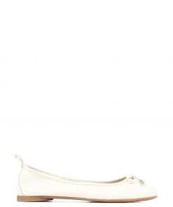 Jones Bootmaker Madora White Ballet Flat Shoes