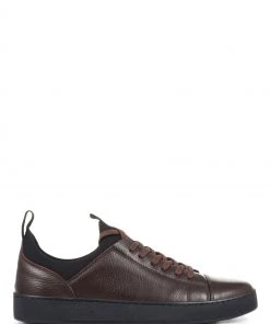 Jones Bootmaker Brown Southgate Leather Trainers