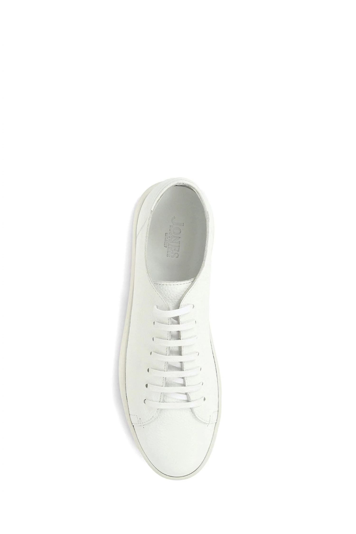 Jones Bootmaker White Slater Leather Lace-Up Trainers 3 Jones Bootmaker White Slater Leather Lace-Up Trainers - Image 3