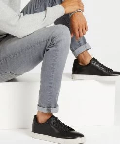 Jones Bootmaker Black Simon Leather Trainers