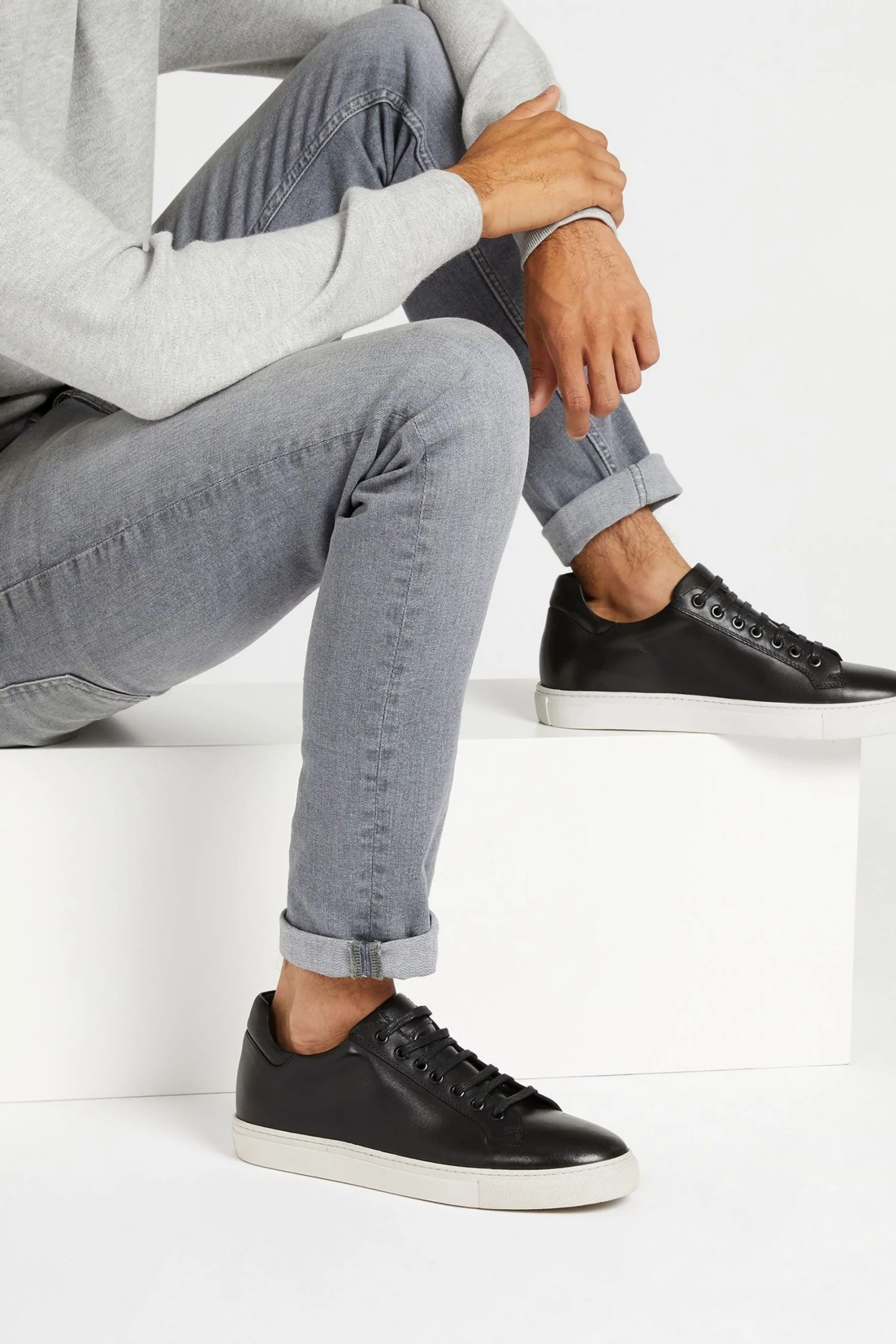 Jones Bootmaker Black Simon Leather Trainers 1 Jones Bootmaker Black Simon Leather Trainers