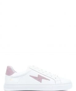 Jones Bootmaker Womens White Elodie Leather Trainers