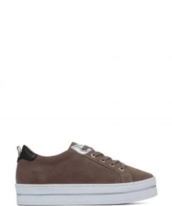 Jones Bootmaker Grey Alisha Leather Lace-Up Trainers -Jones Bootmaker Sales unnamed file 1889 scaled