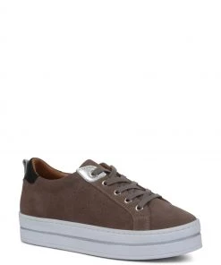 Jones Bootmaker Grey Alisha Leather Lace-Up Trainers -Jones Bootmaker Sales unnamed file 1890 scaled