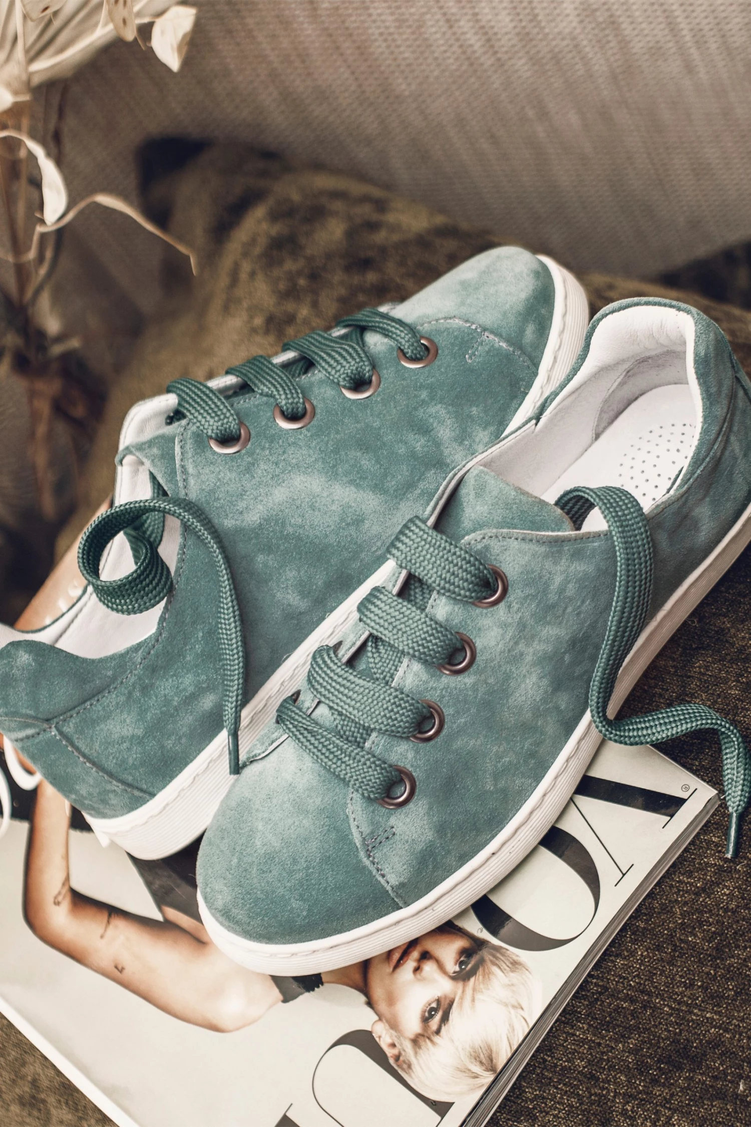 Jones Bootmaker Green Bakerloo Leather Trainers 6 Jones Bootmaker Green Bakerloo Leather Trainers - Image 6