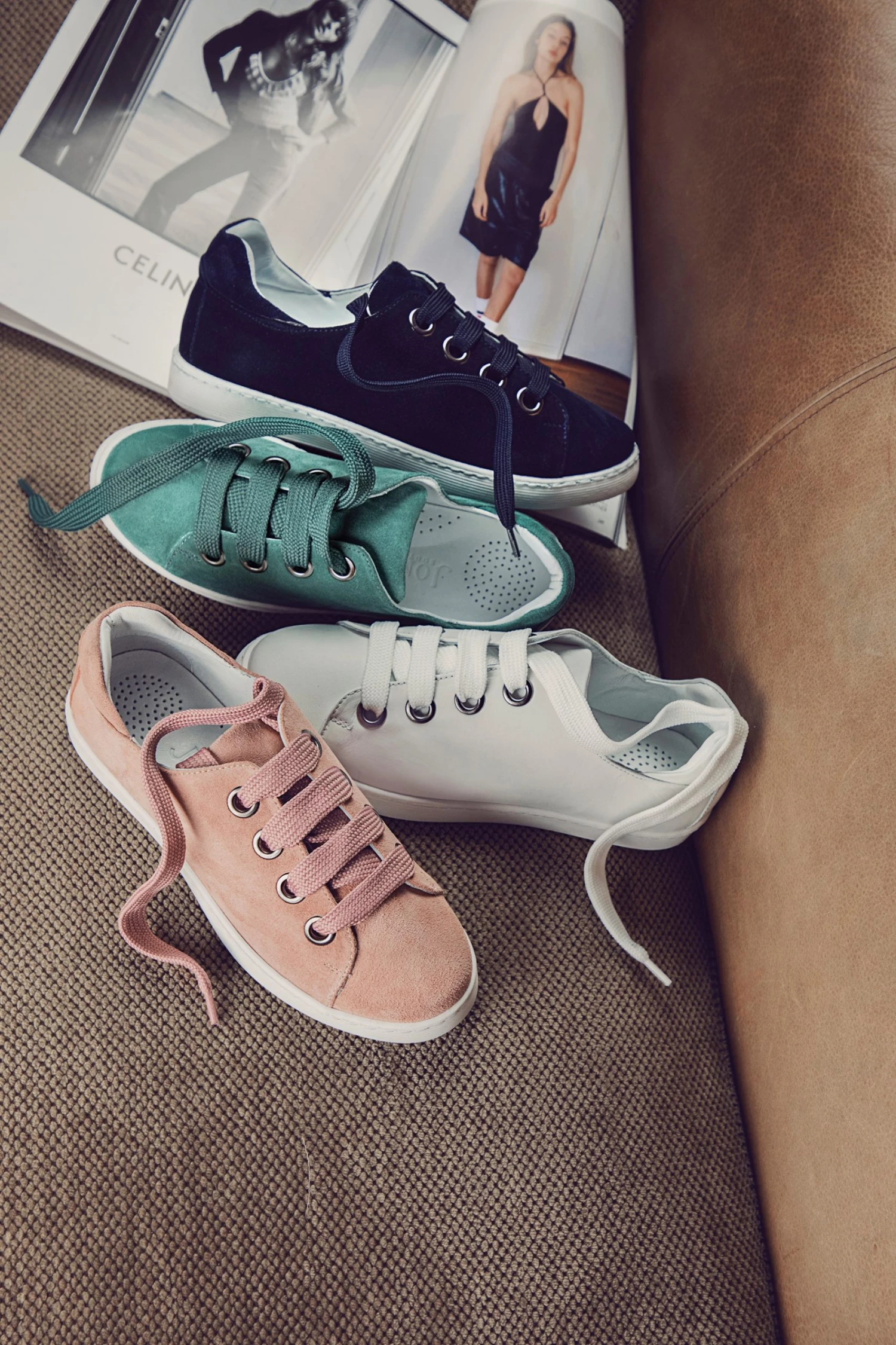 Jones Bootmaker Green Bakerloo Leather Trainers 7 Jones Bootmaker Green Bakerloo Leather Trainers - Image 7