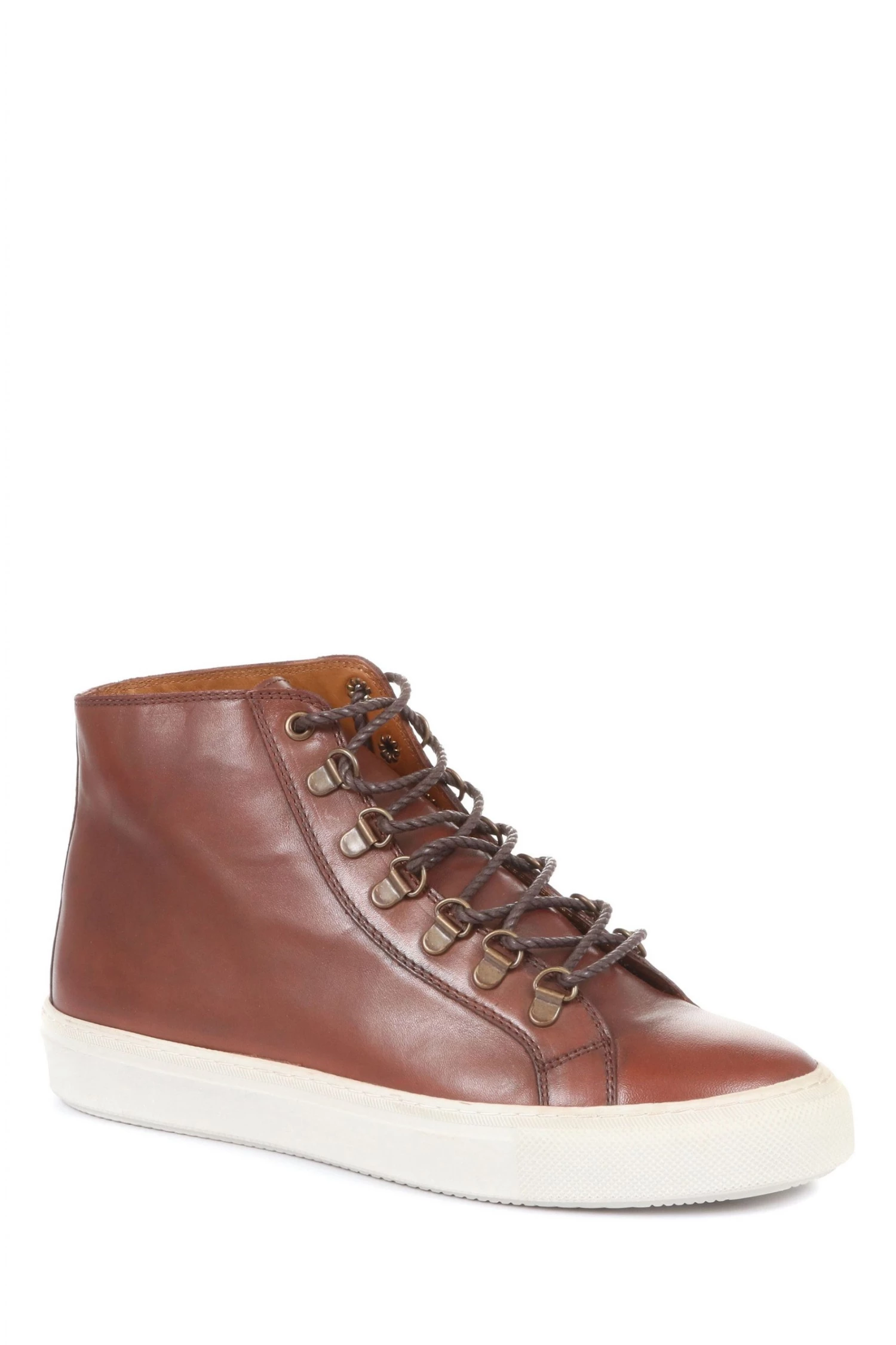 Jones Bootmaker Men's Brown Dominico Leather Trainers 2 Jones Bootmaker Men's Brown Dominico Leather Trainers - Image 2