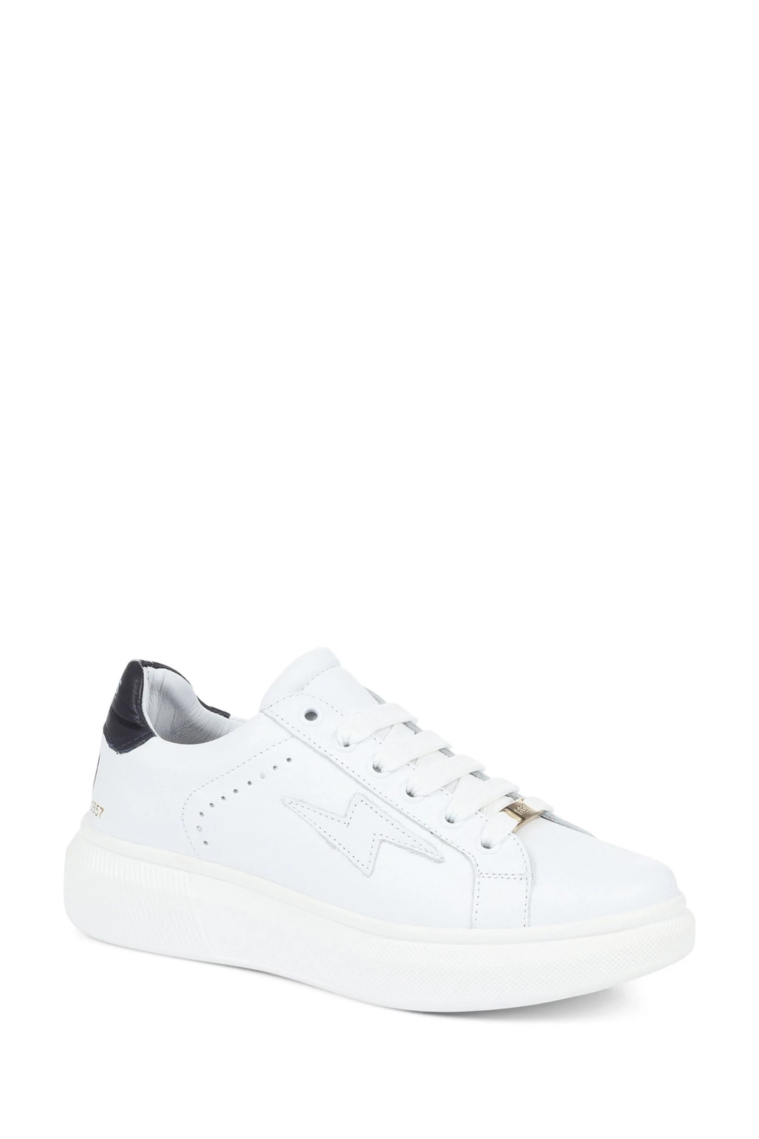 Jones Bootmaker Enrica White Leather Platform Trainers 2 Jones Bootmaker Enrica White Leather Platform Trainers - Image 2