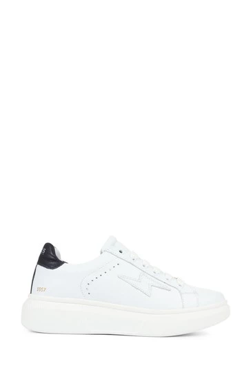 Jones Bootmaker Enrica White Leather Platform Trainers 6 Jones Bootmaker Enrica White Leather Platform Trainers - Image 6