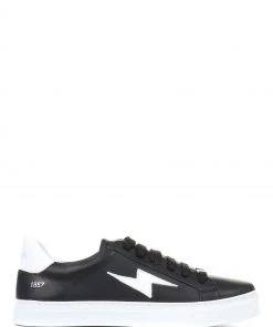 Jones Bootmaker Women's Black Elodie Leather Trainers