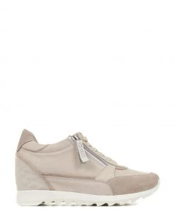 Jones Bootmaker Grey Susetta Leather Trainers