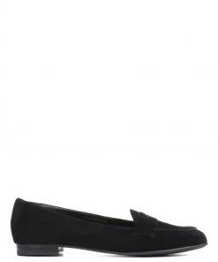 Jones Bootmaker Black Suede Budapest Leather Ladies Loafers