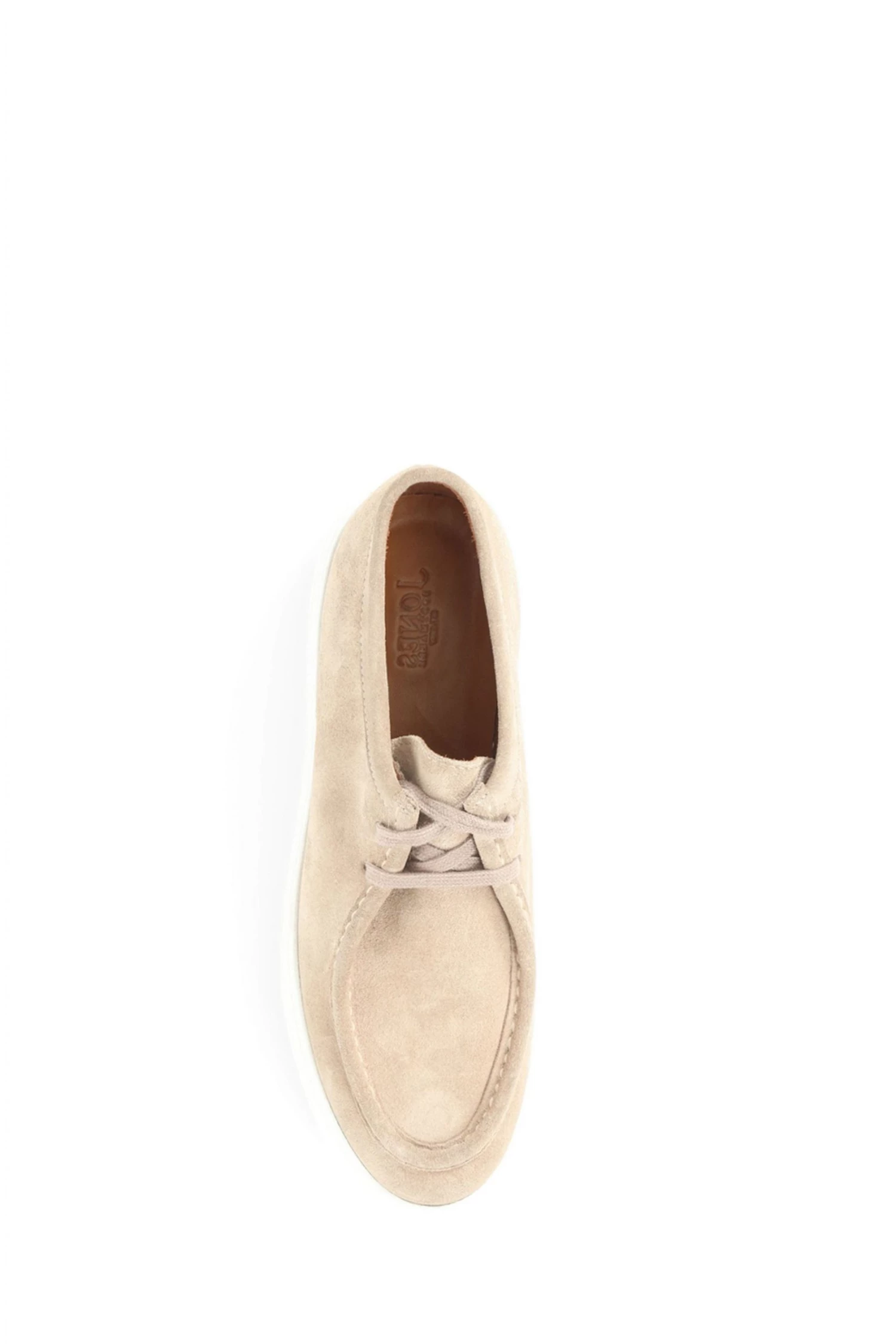 Jones Bootmaker Cream Soren Suede Leather Trainers 3 Jones Bootmaker Cream Soren Suede Leather Trainers - Image 3